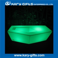Led lower table with ice bucket illuminated coffee table